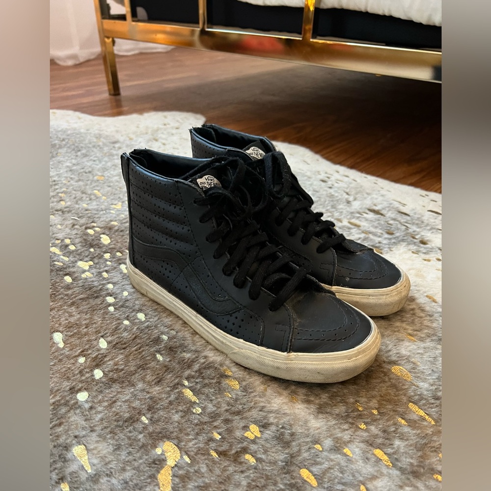 VANS x Kith black leather sk8-hi size 8